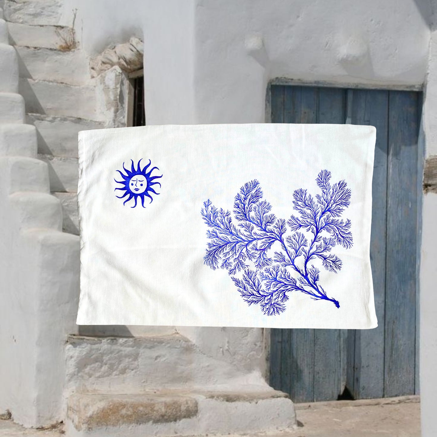 la housse de coussin - BLEU