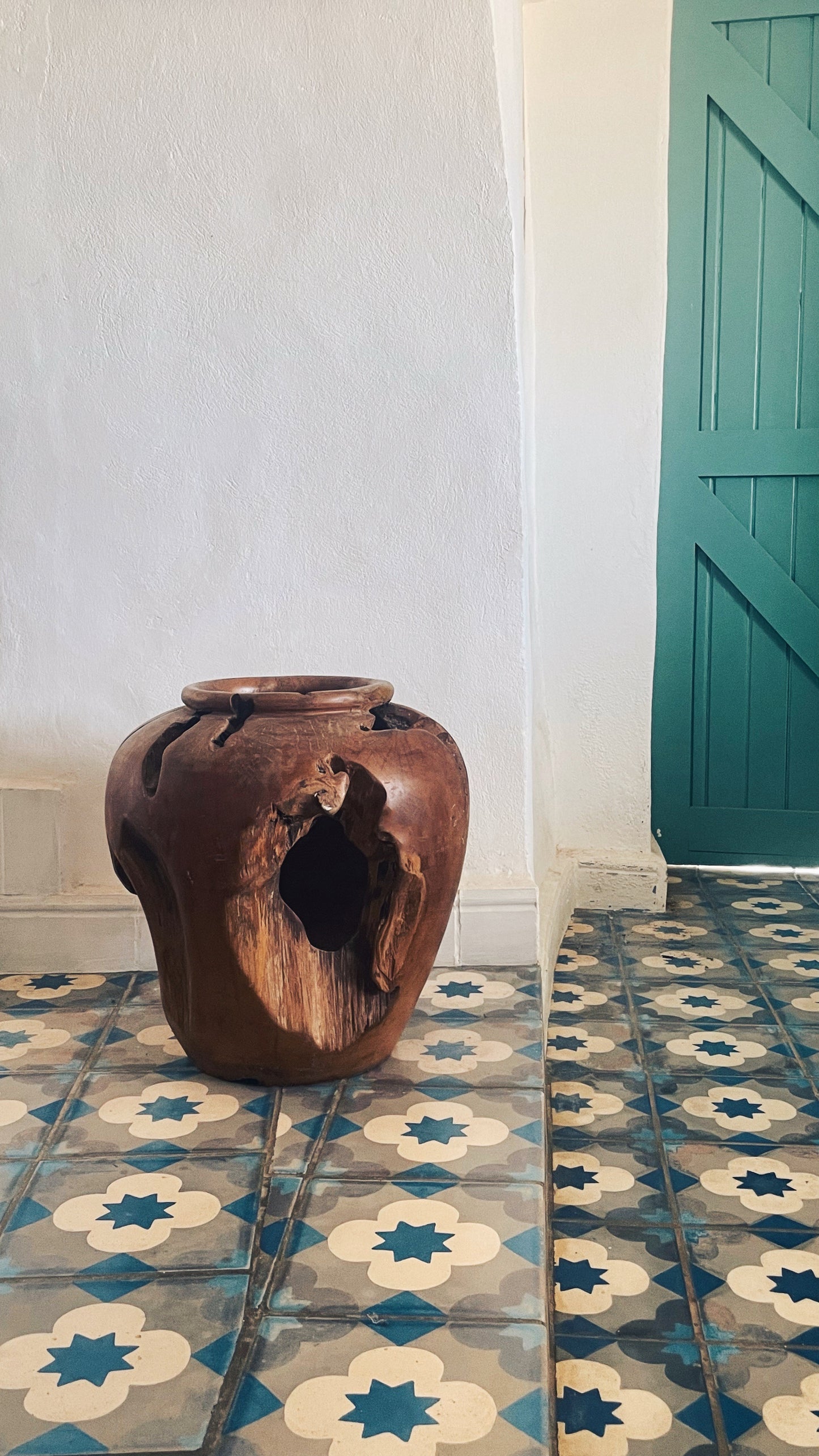 no. 17 - le vase en bois d'olivier