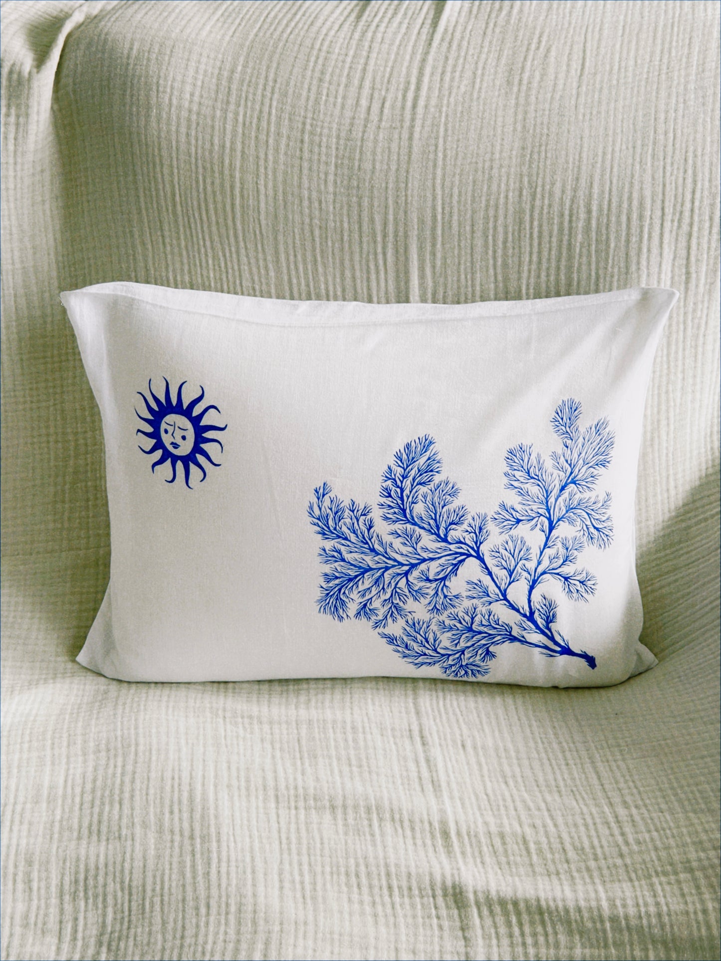 la housse de coussin - BLEU