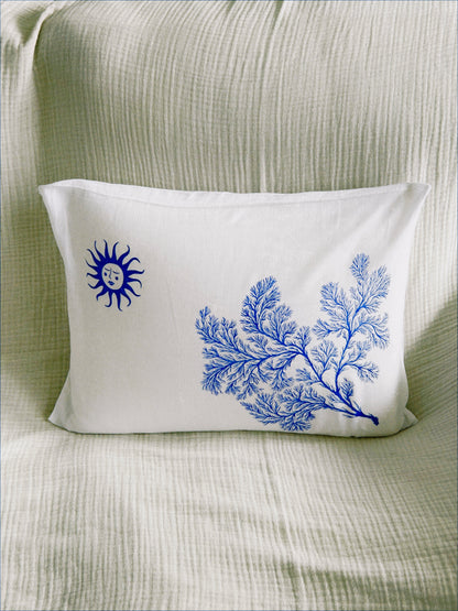 la housse de coussin - BLEU