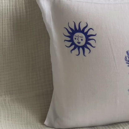 la housse de coussin - BLEU